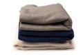 A group of warm sweaters isolated on a white background Royalty Free Stock Photo