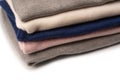 A group of warm sweaters isolated on a white background Royalty Free Stock Photo
