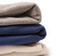A group of warm sweaters isolated on a white background Royalty Free Stock Photo