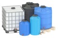 Group of water tanks Royalty Free Stock Photo