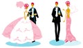 Group wedding man woman Bride Royalty Free Stock Photo