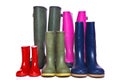 Group of wellie boots Royalty Free Stock Photo