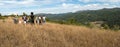 A group of westerners visitors on Western Ghats grasslands, Madikeri, India