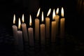 Group of candles in the church Royalty Free Stock Photo