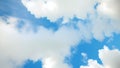 A group of white clouds in the cold blue sky Royalty Free Stock Photo