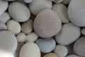 Group of white, grey and light brown stones background, pebbles beach Royalty Free Stock Photo