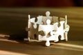 Group of white jigsaw puzzle Royalty Free Stock Photo