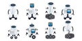 Group Of White Modern Robots