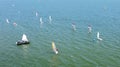 Group of wind surfers