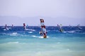 Group of windsurfers in action