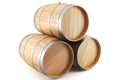 Group of wine barrels