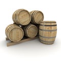 Group of wine barrels Royalty Free Stock Photo