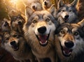 A group of wolves Royalty Free Stock Photo