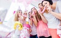 Group of women on baby shower party having fun Royalty Free Stock Photo