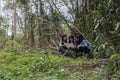 Group women of good-natured young women in nature Royalty Free Stock Photo