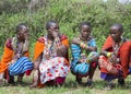 Group women of Maasai tribe