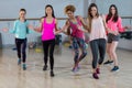 Group of women performing aerobics Royalty Free Stock Photo