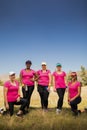 Group of women posing together in the boot camp Royalty Free Stock Photo