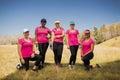 Group of women posing together in the boot camp Royalty Free Stock Photo