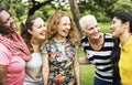 Group of Women Socialize Teamwork Happiness Concept Royalty Free Stock Photo