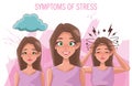 Group of women with stress symptoms Royalty Free Stock Photo