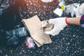 Group women volunteer help garbage collection charity. Royalty Free Stock Photo