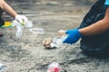 Group women volunteer help garbage collection charity. Royalty Free Stock Photo