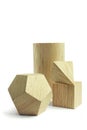 Group of wood block models Royalty Free Stock Photo