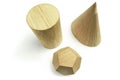 Group of wood block models Royalty Free Stock Photo