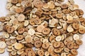 Group of wooden buttons Royalty Free Stock Photo