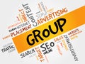 GROUP word cloud Royalty Free Stock Photo