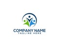 Group work and community vector logo Royalty Free Stock Photo