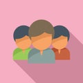 Group work icon flat vector. Business person Royalty Free Stock Photo