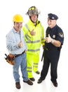 Group of Workers - Thumbsup Royalty Free Stock Photo