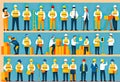 Group of workmen. Generative Ai Royalty Free Stock Photo