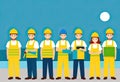 Group of workmen. Generative Ai Royalty Free Stock Photo