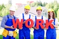 Group of workmen Royalty Free Stock Photo