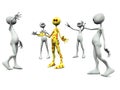 Group of worshiping figures. Royalty Free Stock Photo