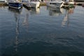 Group of yachts in bay, Europe Poland Sopot.