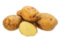 Group of yellow potatos.