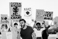 Group of young activists protesting for climate change