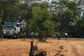 A group of young adults having fun outdoors, Kenya