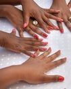 Fingernail African woman Royalty Free Stock Photo