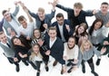 Group of young business people celebrating their success Royalty Free Stock Photo