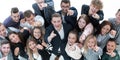 Group of young business people celebrating their success Royalty Free Stock Photo