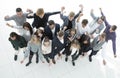 Group of young business people celebrating their success Royalty Free Stock Photo