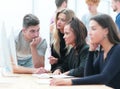 group of young business people discussing new ideas Royalty Free Stock Photo