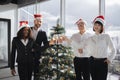 Group of young business people drinking champagne Royalty Free Stock Photo