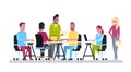 Group Of Young Business People Working Together Sit At Office Desk Coworking Mix Race Creative Workers Team