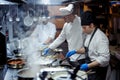 Group of chefs working in the kitchen